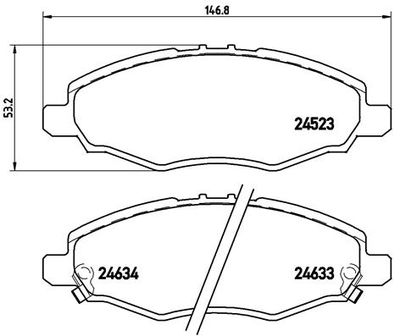 P83094 BREMBO Комплект тормозных колодок, дисковый тормоз