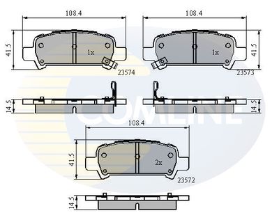 CBP3882 COMLINE Комплект тормозных колодок, дисковый тормоз