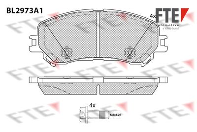 BL2973A1 FTE Комплект тормозных колодок, дисковый тормоз