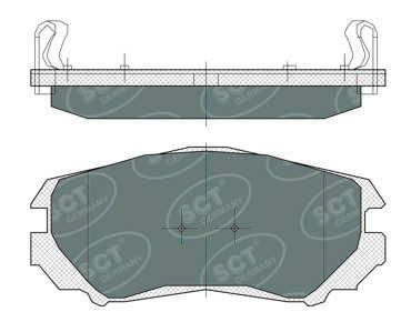 SP370PR SCT - MANNOL Комплект тормозных колодок, дисковый тормоз