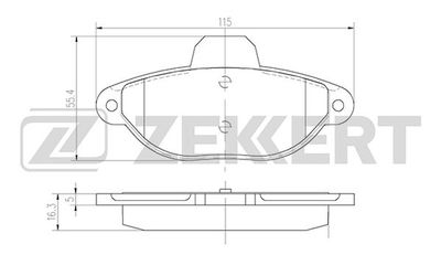 BS2872 ZEKKERT Комплект тормозных колодок, дисковый тормоз