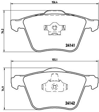 P86018 BREMBO Комплект тормозных колодок, дисковый тормоз