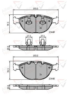 ADB01609 COMLINE Комплект тормозных колодок, дисковый тормоз