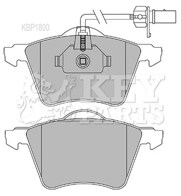 KBP1800 KEY PARTS Комплект тормозных колодок, дисковый тормоз