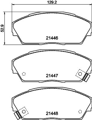 8DB355031741 HELLA Комплект тормозных колодок, дисковый тормоз