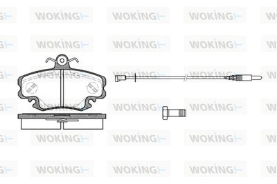 P041330 WOKING Комплект тормозных колодок, дисковый тормоз
