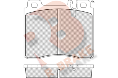 RB1158396 R BRAKE Комплект тормозных колодок, дисковый тормоз