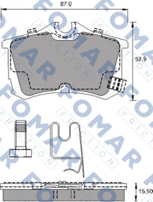 FO790381 FOMAR Friction Комплект тормозных колодок, дисковый тормоз