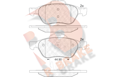 RB1860 R BRAKE Комплект тормозных колодок, дисковый тормоз