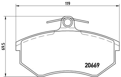 P85093 BREMBO Комплект тормозных колодок, дисковый тормоз