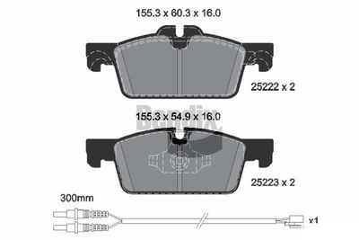 BPD2375 BENDIX Braking Комплект тормозных колодок, дисковый тормоз