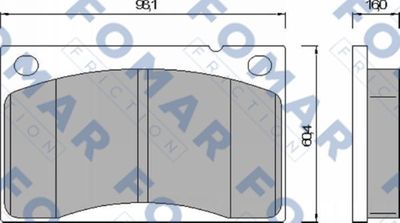 FO478487 FOMAR Friction Комплект тормозных колодок, дисковый тормоз