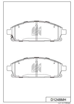 D1248MH MK Kashiyama Комплект тормозных колодок, дисковый тормоз