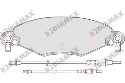 N09033 DIAMAX Комплект тормозных колодок, дисковый тормоз