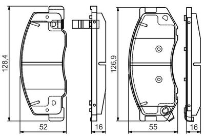 0986495166 BOSCH Комплект тормозных колодок, дисковый тормоз