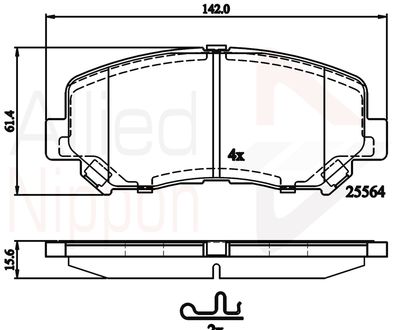 ADB32252 COMLINE Комплект тормозных колодок, дисковый тормоз