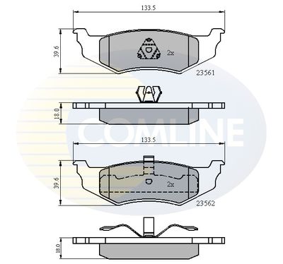 CBP01100 COMLINE Комплект тормозных колодок, дисковый тормоз