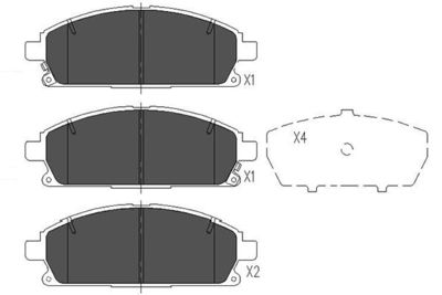 KBP6515 KAVO PARTS Комплект тормозных колодок, дисковый тормоз