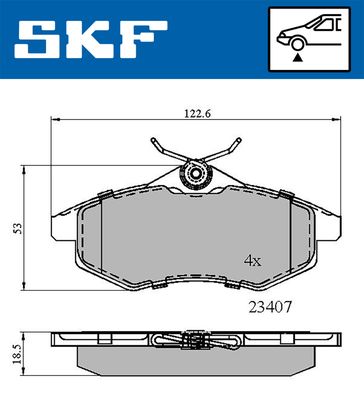 VKBP80041 SKF Комплект тормозных колодок, дисковый тормоз