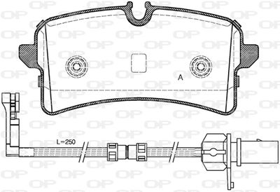 BPA150512 OPEN PARTS Комплект тормозных колодок, дисковый тормоз