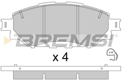 BP3838 BREMSI Комплект тормозных колодок, дисковый тормоз