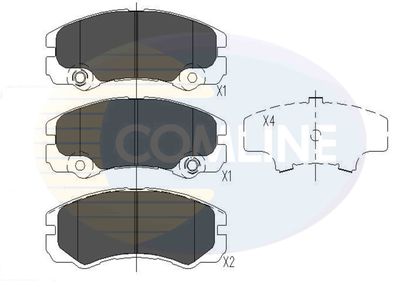 CBP41241 COMLINE Комплект тормозных колодок, дисковый тормоз