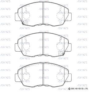 SN903P ADVICS Комплект тормозных колодок, дисковый тормоз