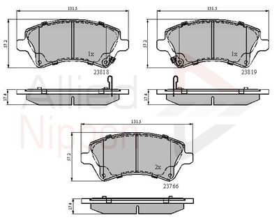 ADB31154 COMLINE Комплект тормозных колодок, дисковый тормоз