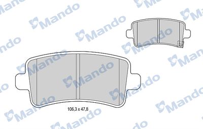 MBF015258 MANDO Комплект тормозных колодок, дисковый тормоз