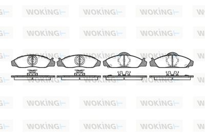 P724312 WOKING Комплект тормозных колодок, дисковый тормоз