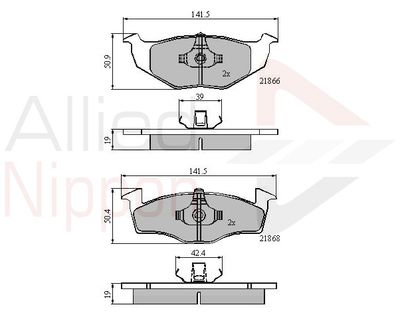 ADB0706 COMLINE Комплект тормозных колодок, дисковый тормоз