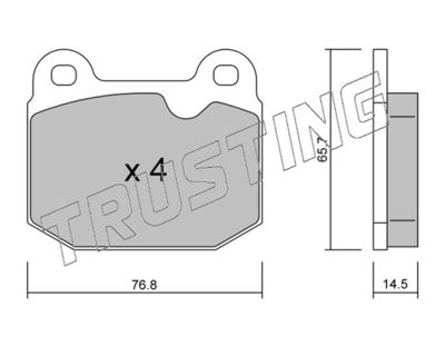 0153 TRUSTING Комплект тормозных колодок, дисковый тормоз