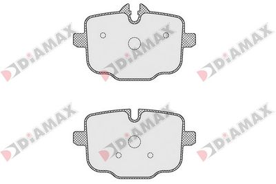 N09519 DIAMAX Комплект тормозных колодок, дисковый тормоз