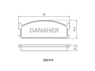 DBP476 DANAHER Комплект тормозных колодок, дисковый тормоз