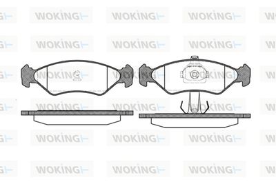 P385320 WOKING Комплект тормозных колодок, дисковый тормоз