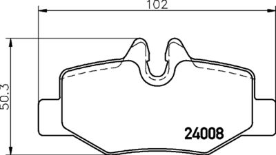 8DB355030711 HELLA PAGID Комплект тормозных колодок, дисковый тормоз