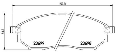 P56058 BREMBO Комплект тормозных колодок, дисковый тормоз