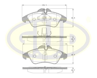 GBP880119 G.U.D. Комплект тормозных колодок, дисковый тормоз