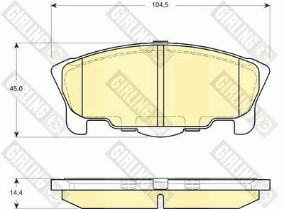 6133209 GIRLING Комплект тормозных колодок, дисковый тормоз