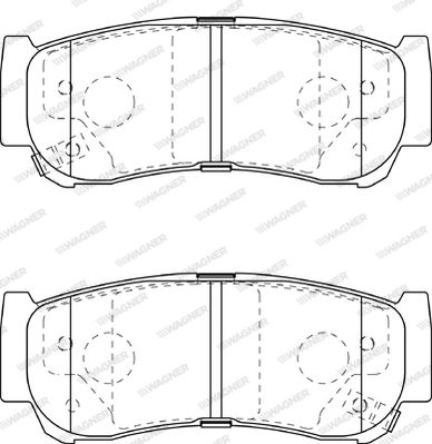 WBP24488A WAGNER Комплект тормозных колодок, дисковый тормоз