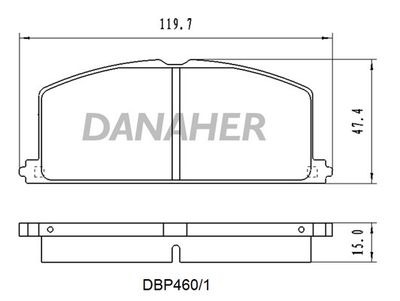 DBP4601 DANAHER Комплект тормозных колодок, дисковый тормоз