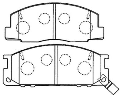 AKD1218 ASVA Комплект тормозных колодок, дисковый тормоз