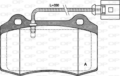 BPA043401 OPEN PARTS Комплект тормозных колодок, дисковый тормоз