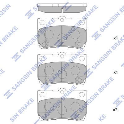 SP2083 Hi-Q Комплект тормозных колодок, дисковый тормоз