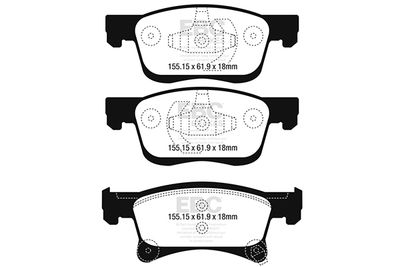 DPX2242 EBC Brakes Комплект тормозных колодок, дисковый тормоз