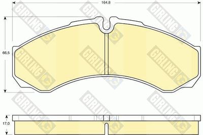6115349 GIRLING Комплект тормозных колодок, дисковый тормоз