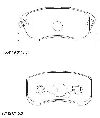 KD3727 ASIMCO Комплект тормозных колодок, дисковый тормоз