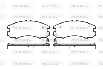 P216304 WOKING Комплект тормозных колодок, дисковый тормоз