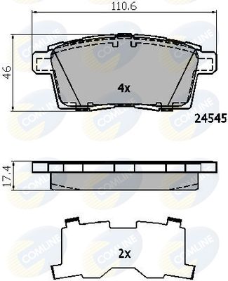 CBP01731 COMLINE Комплект тормозных колодок, дисковый тормоз