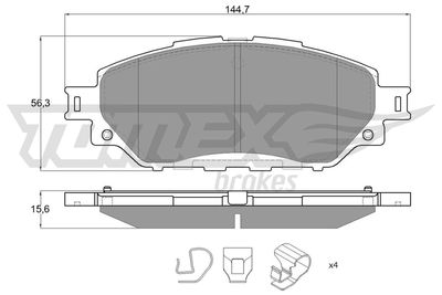 TX1906 TOMEX Brakes Комплект тормозных колодок, дисковый тормоз